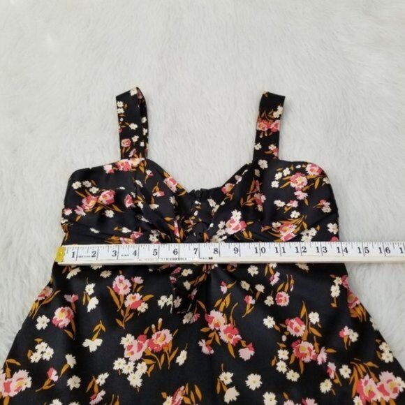 A.L.C Tiered Floral Maxi Tie Front Sleeveless Dress 4 - Picture 7 of 9